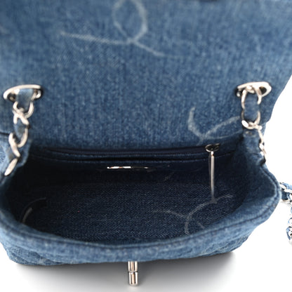 Chanel Denim CC Quilted Mini Square Flap Blue 5 of 12