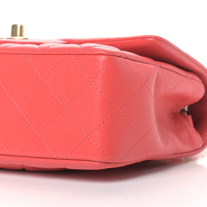 Chanel Lambskin Quilted Mini Rectangular Flap Red 8 of 8