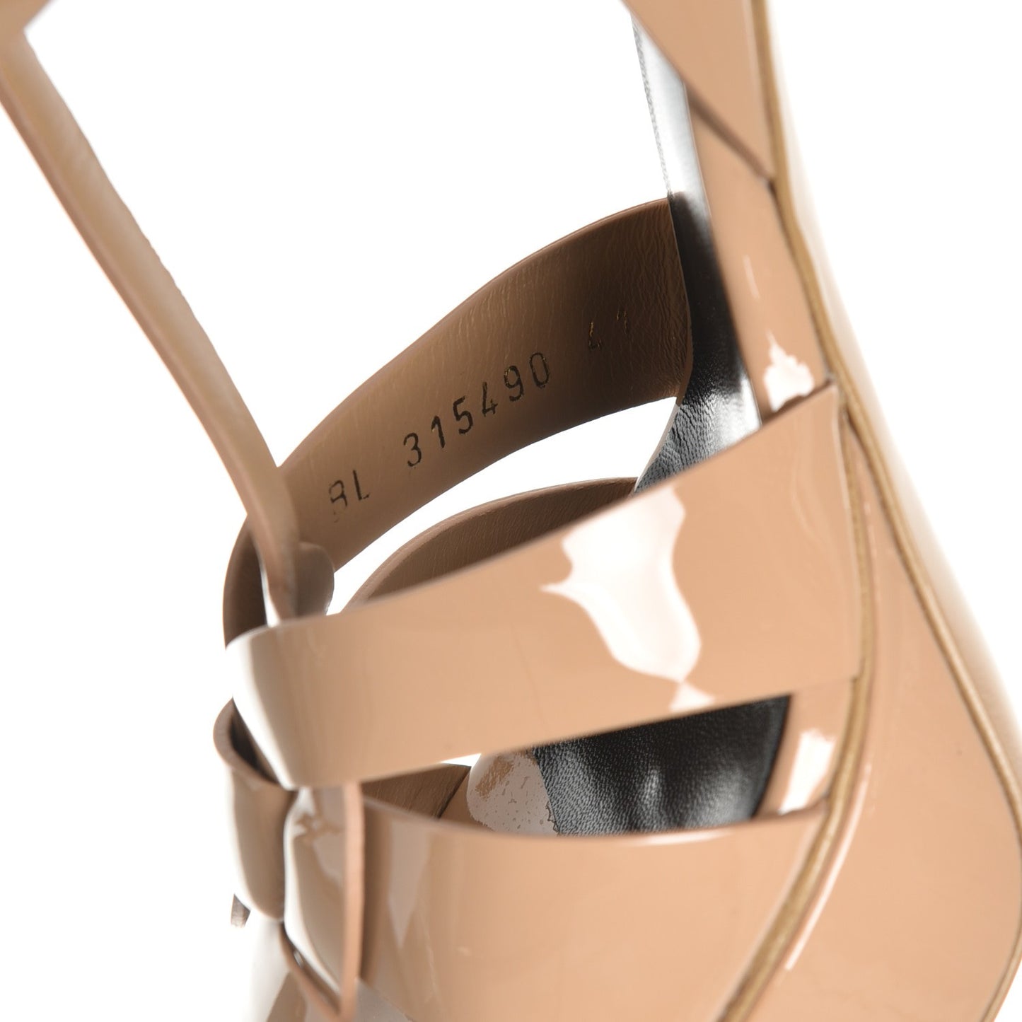 Patent Tribute 75 Platform Sandals 41 Dark Nude