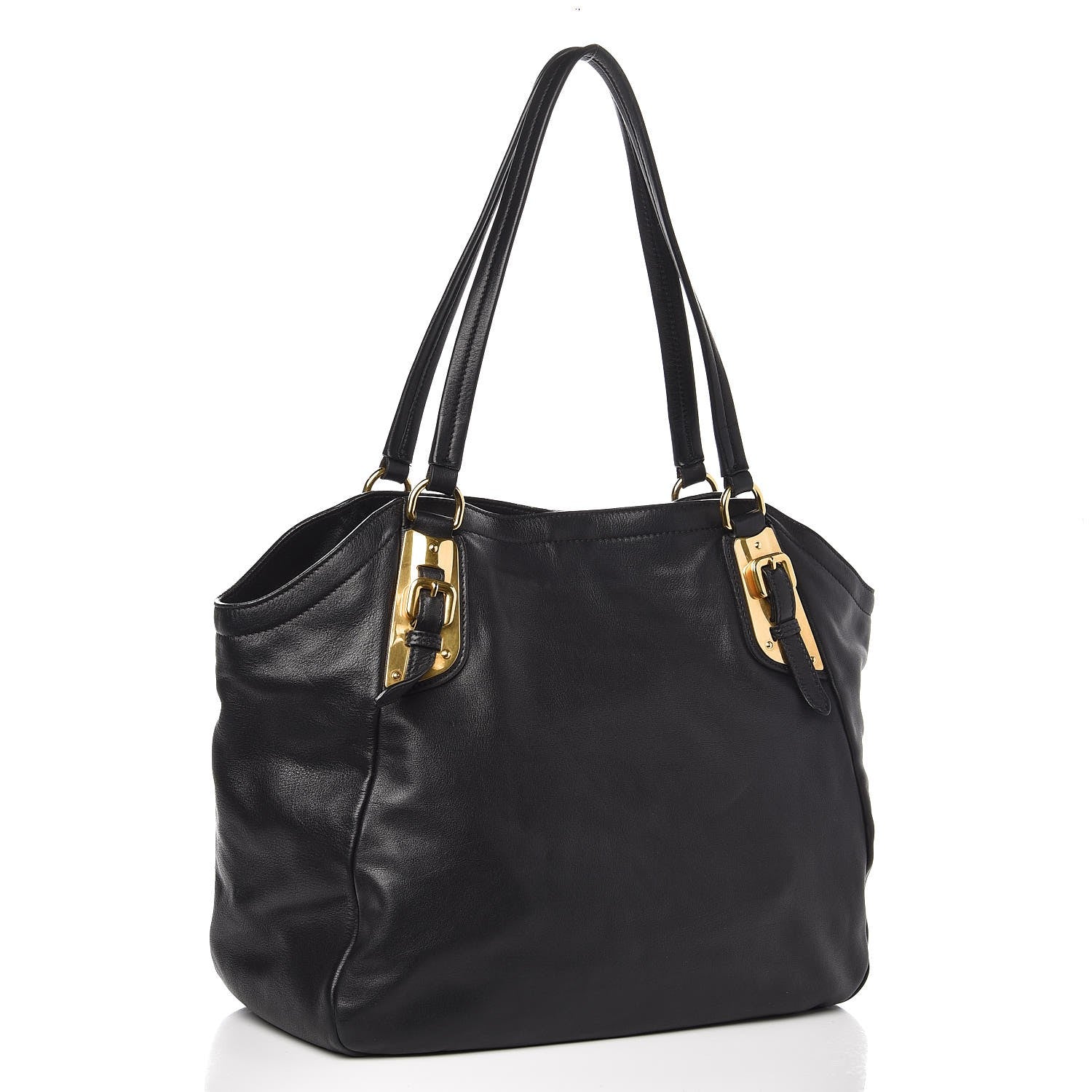 Prada Soft Calf Tote Black 3 of 15