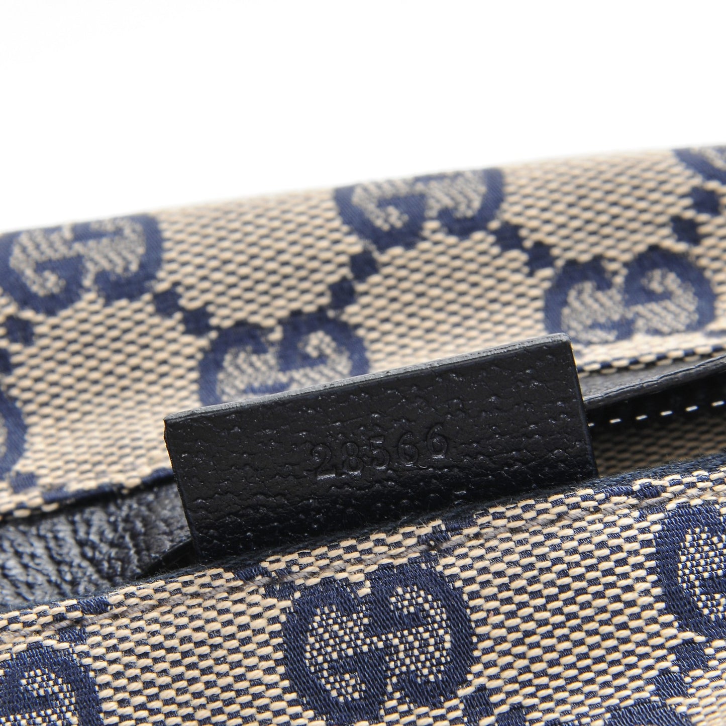 GG Monogram Web Double Pocket Belt Bag Navy