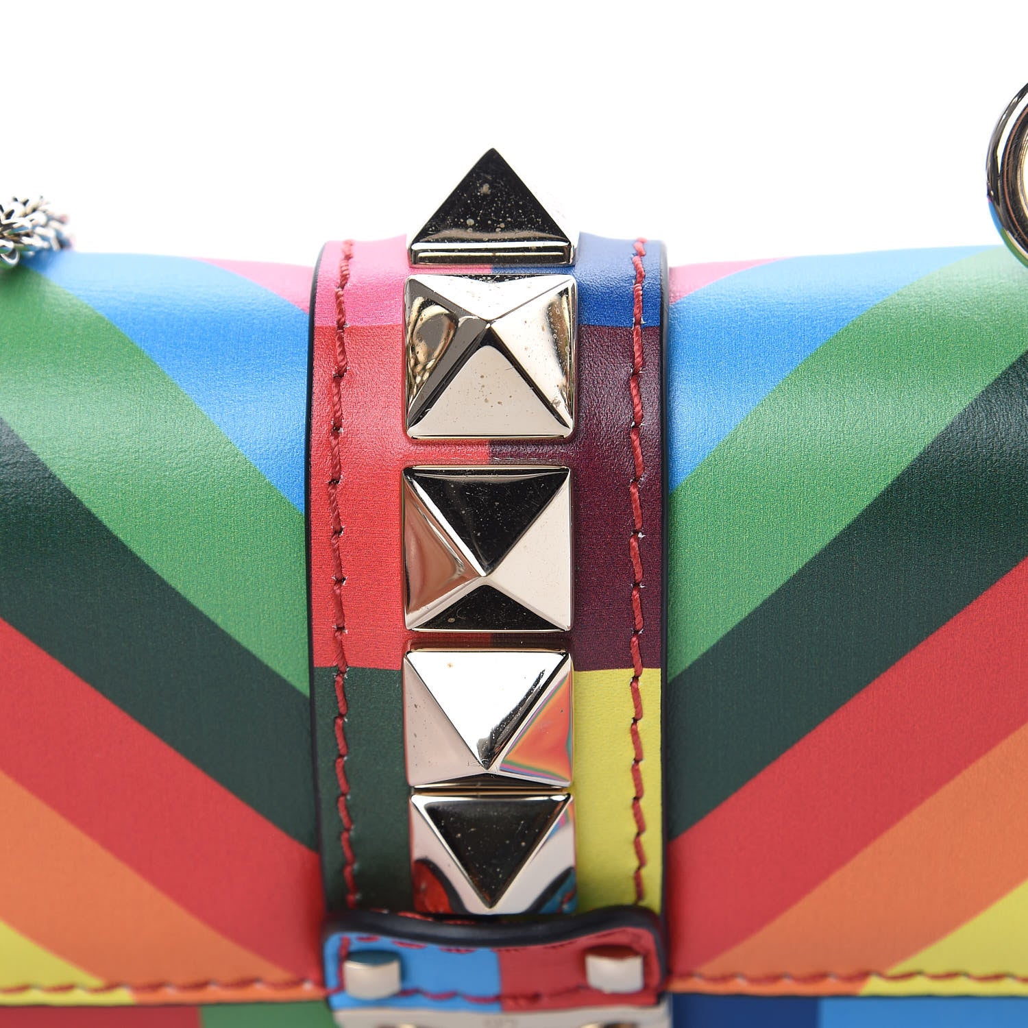 Valentino Garavani Vitello 1973 Mini Glam Lock Rockstud Flap Multicolor 12 of 12