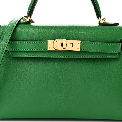 Hermes Chevre Mysore Mini Kelly Sellier 20 Bambou 6 of 9