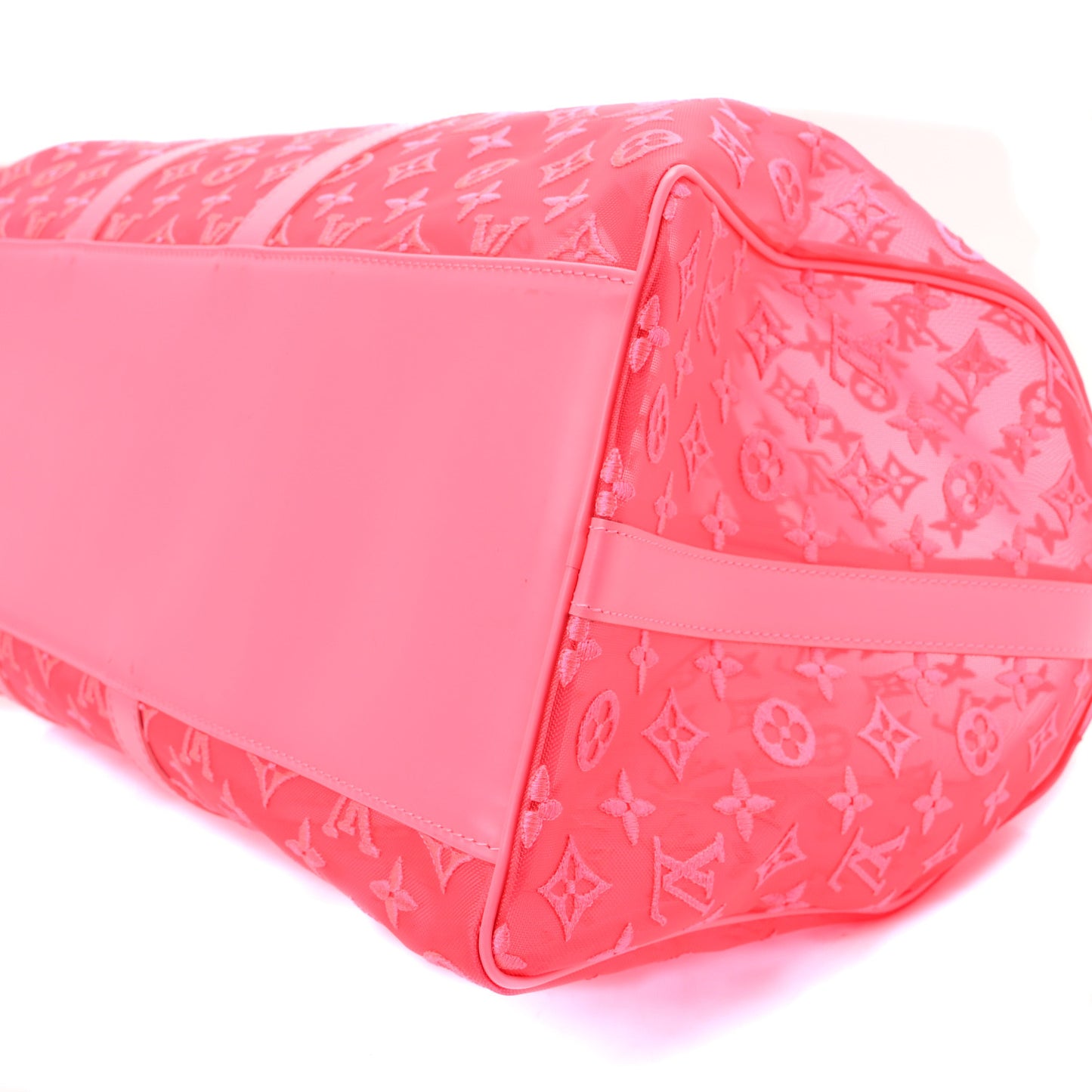 Monogram Fluo See Through Keepall Bandouliere 50 Rose