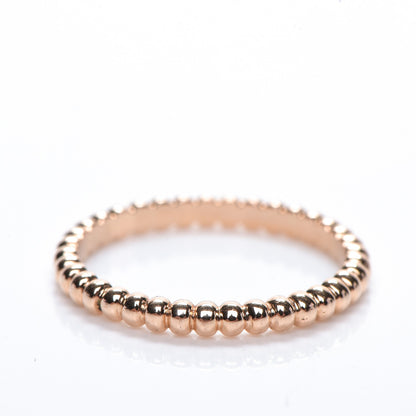 Van Cleef & Arpels 18K Rose Gold Small Perlee Ring 53 6.5 3 of 5