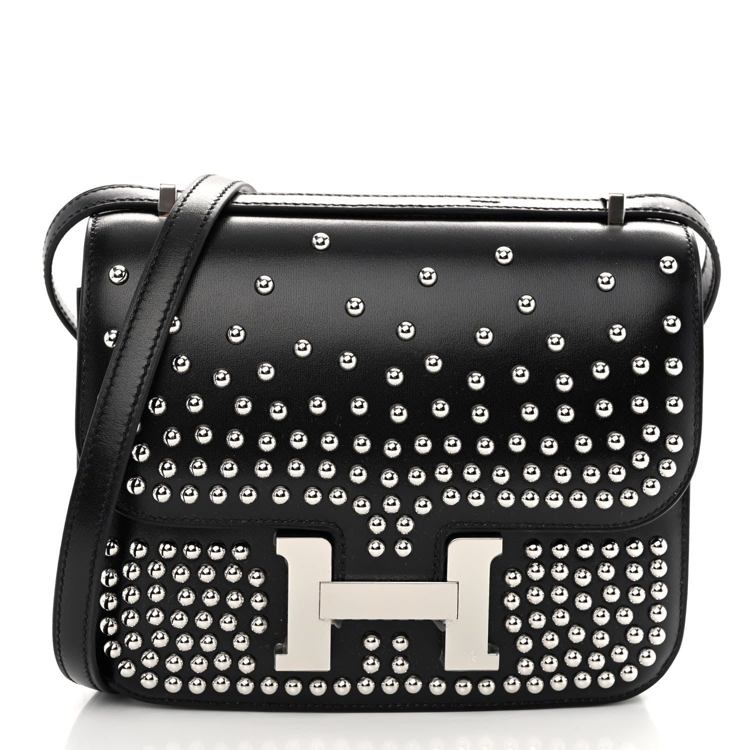 Hermes Box Studded Clouté Constance 18 Black 3 of 12