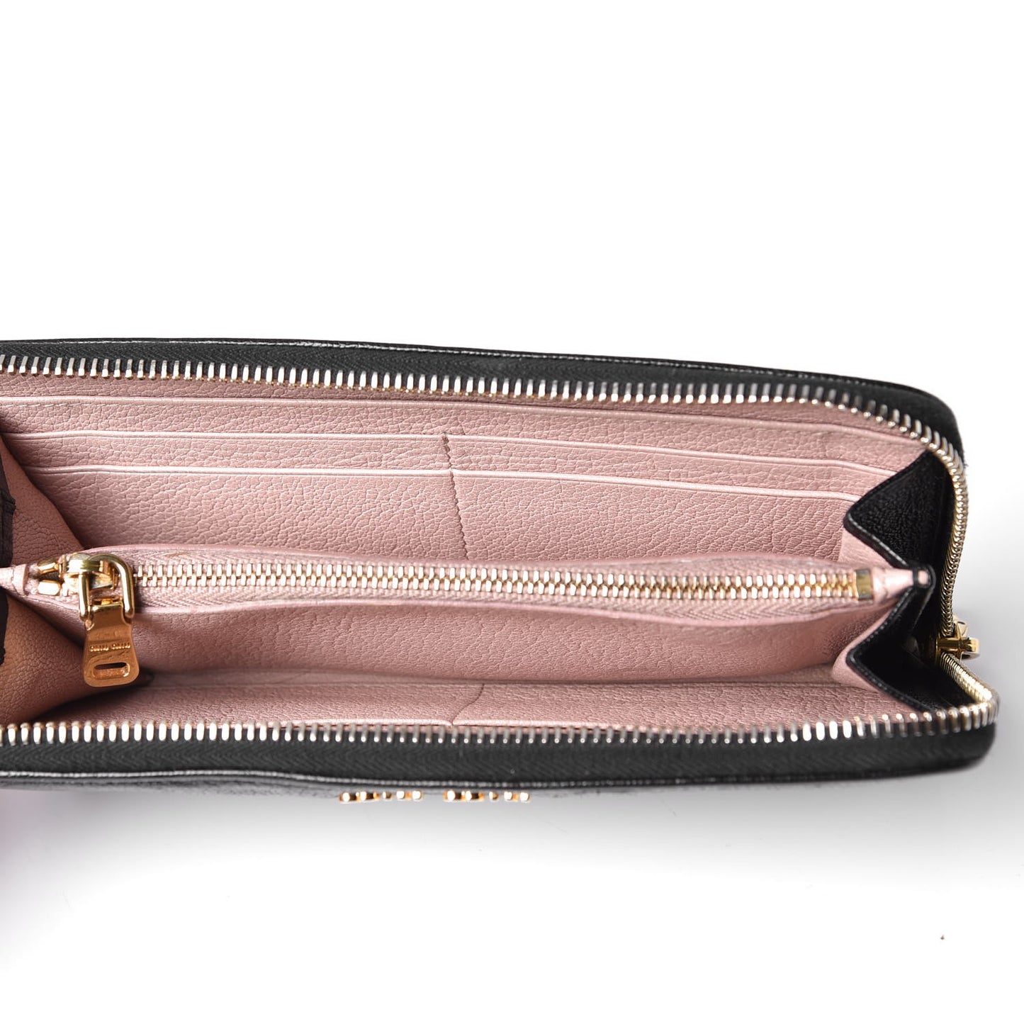 Goatskin Madras Zip Around Wallet Black