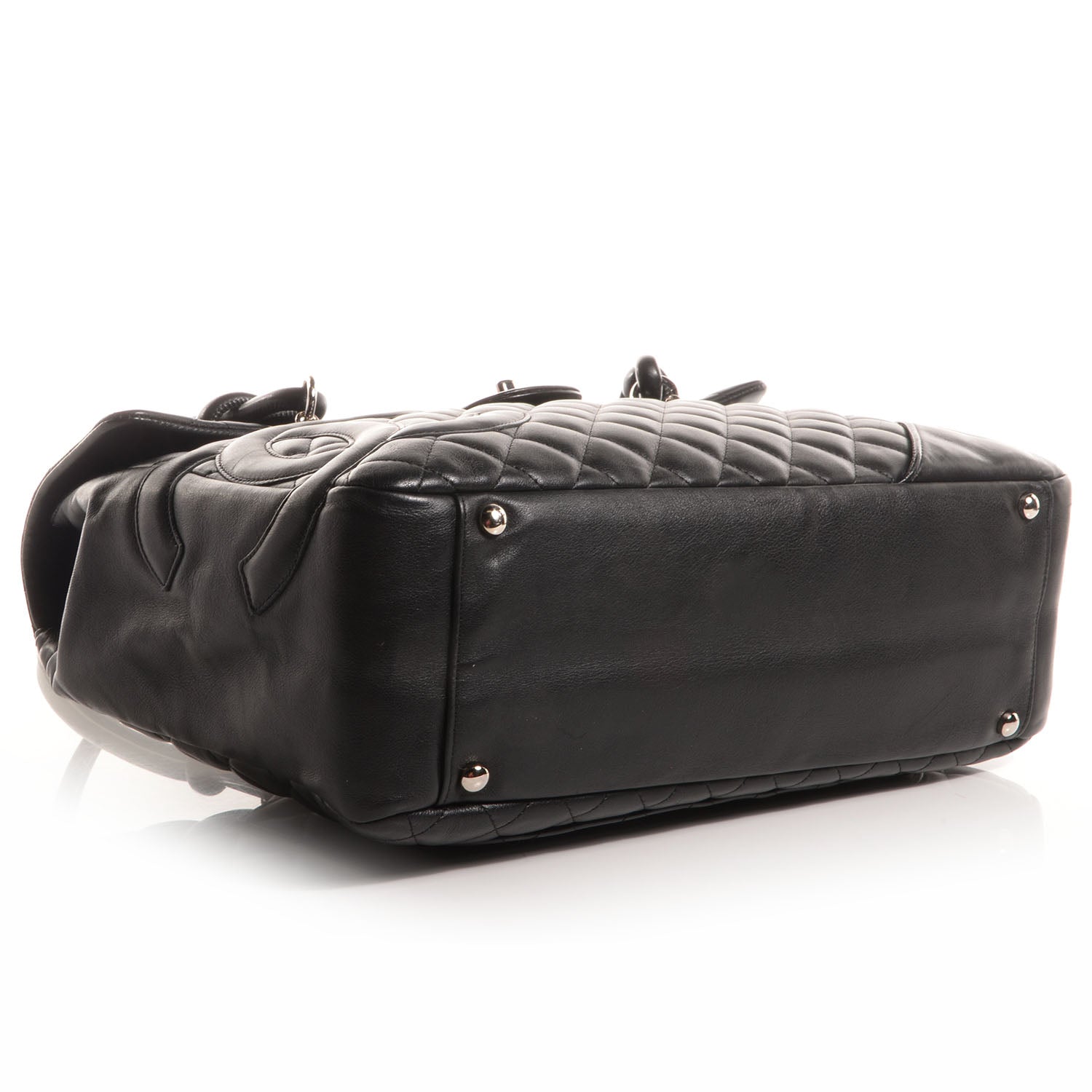 Chanel Calfskin Quilted Large Cambon Flap Black 5 of 8