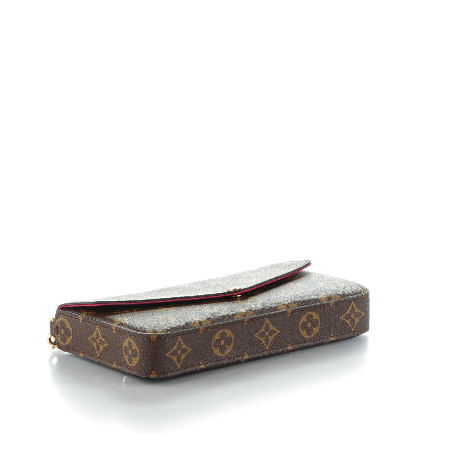 Louis Vuitton Monogram Pochette Felicie Chain Wallet Fuchsia 4 of 8