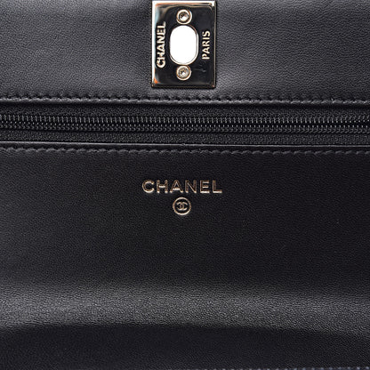 Chanel Lambskin Quilted Trendy CC Wallet On Chain WOC Black 7 of 13