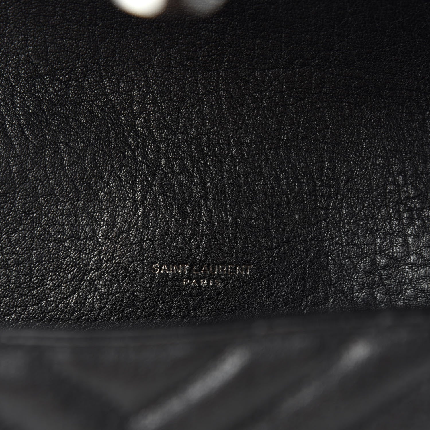 Saint Laurent Sheepskin Matelasse Chevron Monogram Monochrome Large College Satchel Black 9 of 11