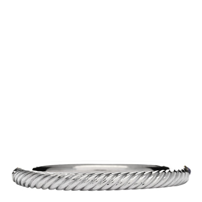 David Yurman Sterling Silver 18K Yellow Gold Iolite Turquoise Renaissance Bangle Bracelet 2 of 3