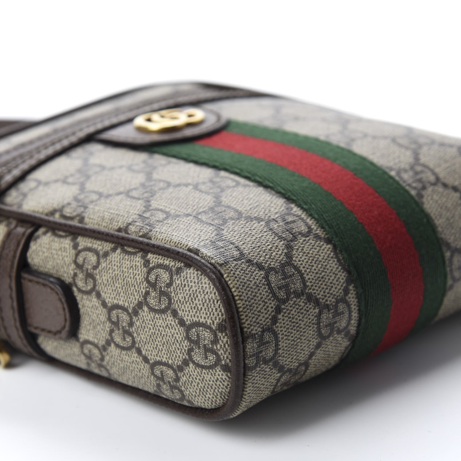 Gucci GG Supreme Monogram Web Mini Ophidia Messenger Brown 6 of 10