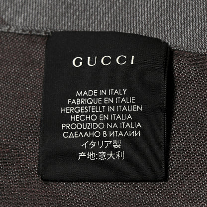 Gucci Wool Silk GG Monogram GGNat Scarf Anthracite 3 of 4