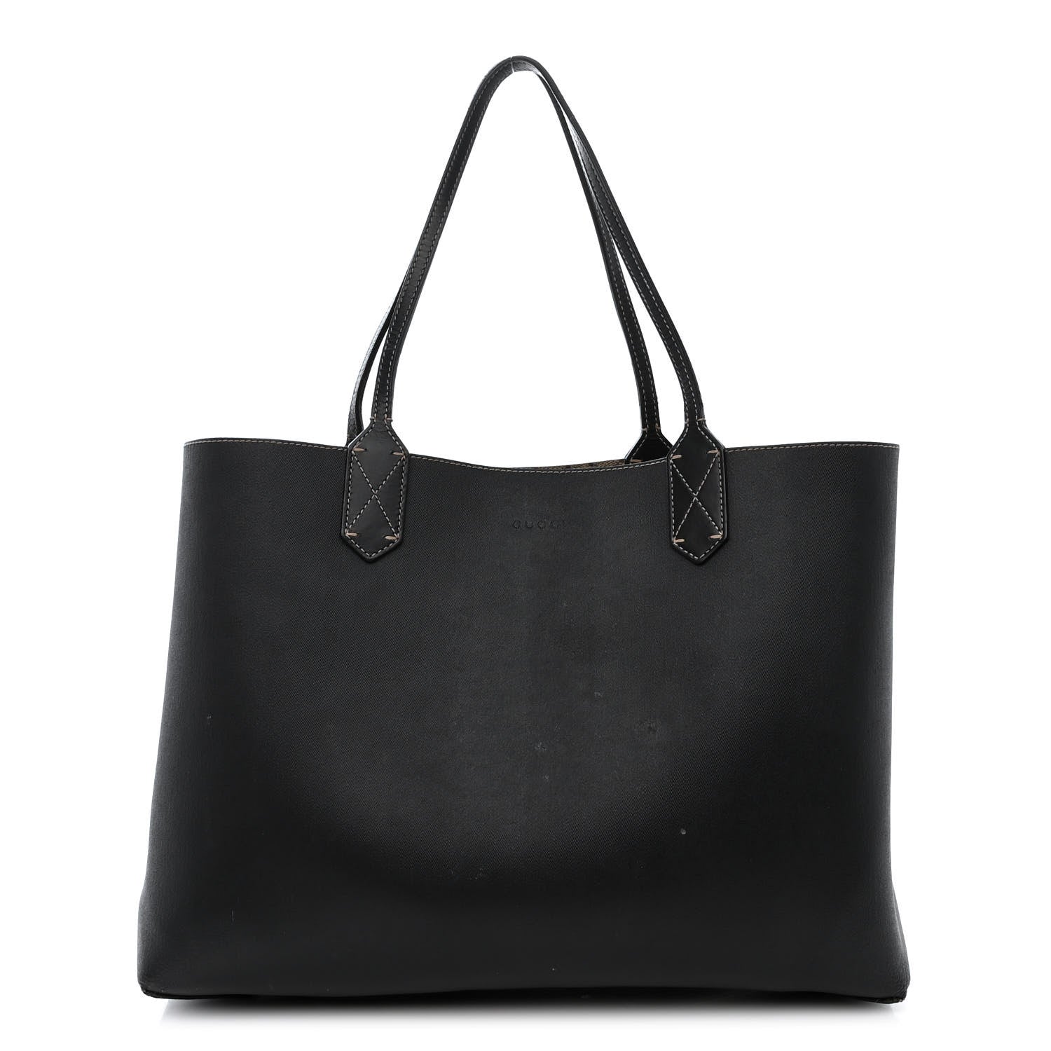 Gucci Calfskin GG Supreme Monogram Medium Reversible Tote Black 16 of 22