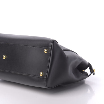 Fendi Vitello Morgan Shiny Nappa Medium Peekaboo Iconic Satchel Black 8 of 11