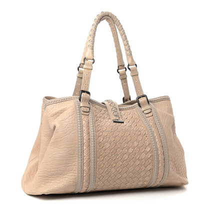 Bottega Veneta Nappa Intrecciato Punto Mocassino Roma Tote Cloth 2 of 7