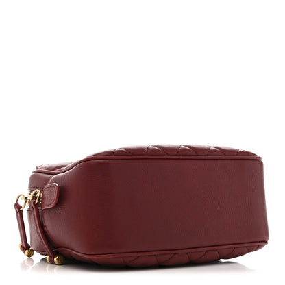Chanel Calfskin Quilted CC Small Vanity Case Dark Red 4 of 14