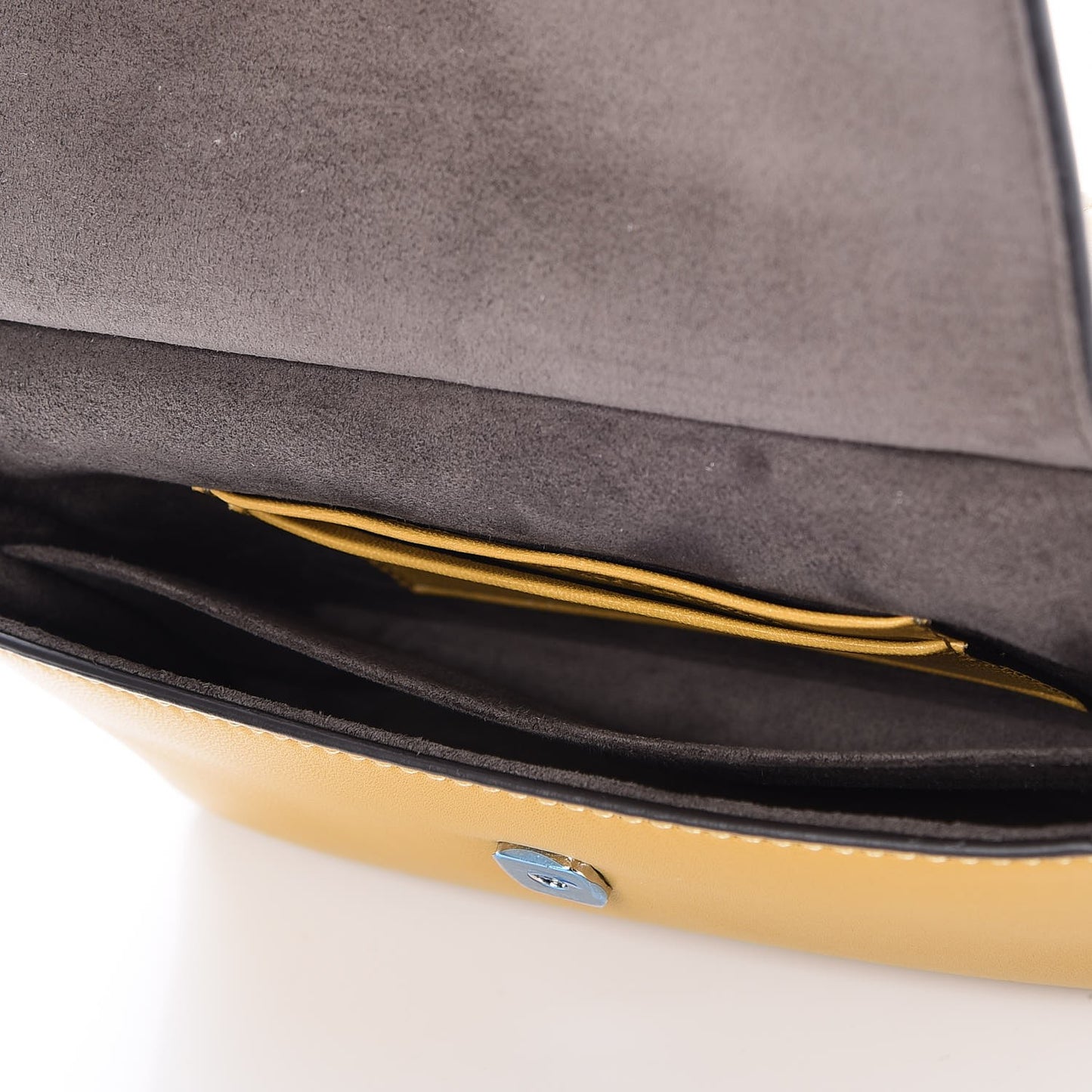 Shiny Nappa Trapuntata Micro Double Baguette Amber