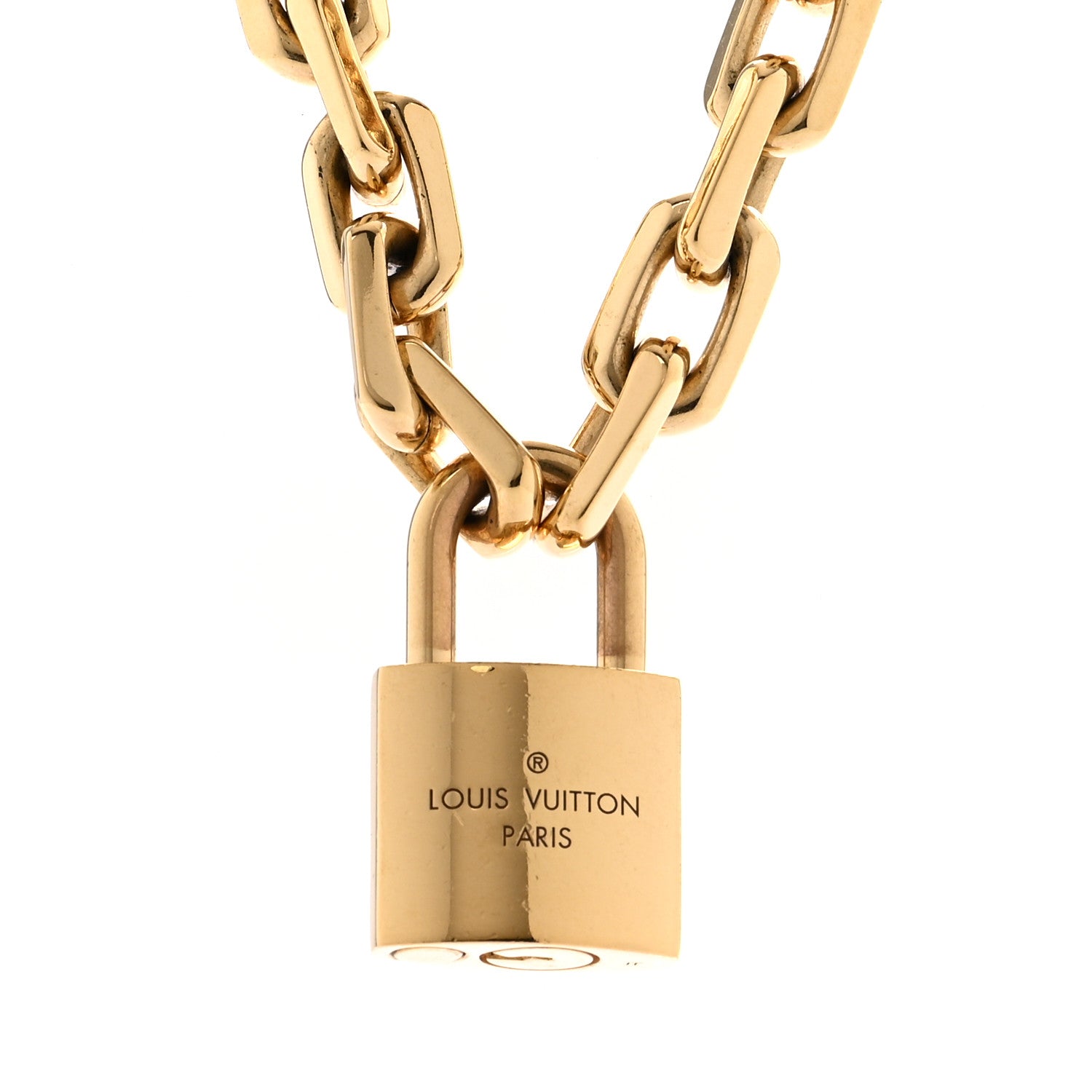 Louis Vuitton LV Edge Necklace Cadenas Gold 5 of 7