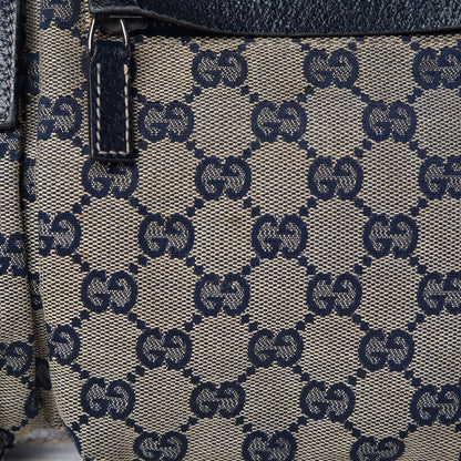 Gucci GG Monogram Web Double Pocket Belt Bag Navy 9 of 12