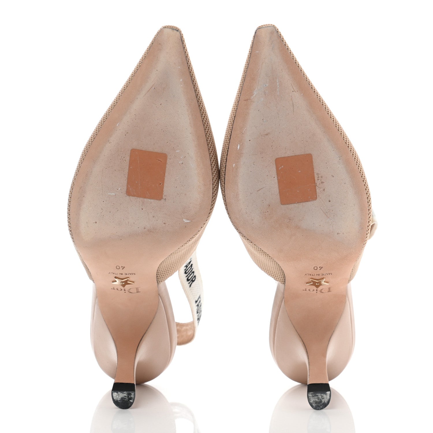 Christian Dior Technical Canvas Ribbon J Adior Slingback 65mm Pumps 40 Powder Nude 6 of 7