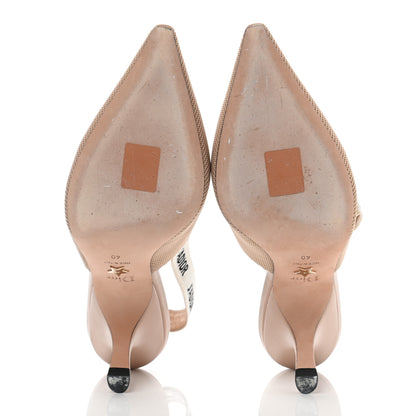 Christian Dior Technical Canvas Ribbon J Adior Slingback 65mm Pumps 40 Powder Nude 6 of 7