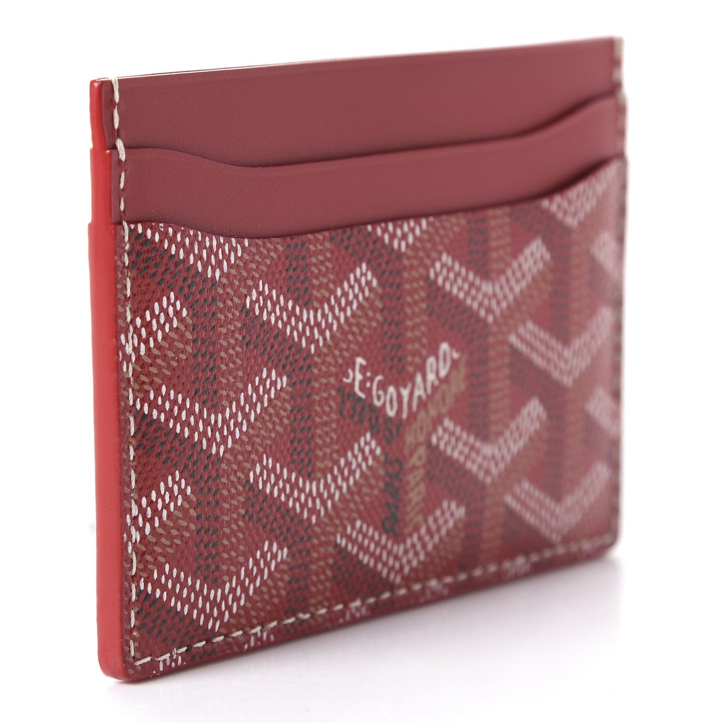 Goyardine Saint Sulpice Card Holder Red
