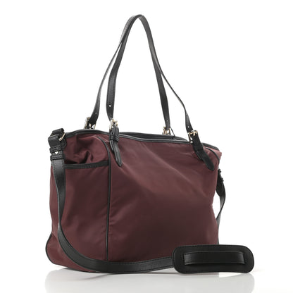 Burberry Nylon Diaper Bag Burgundy 4 of 15
