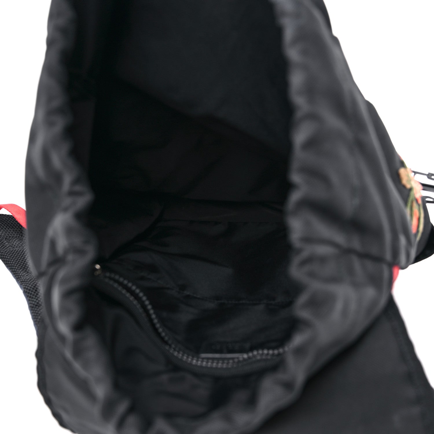 Gucci Techno Canvas Web L'Aveugle Par Amour Embroidered Double Buckle Backpack Black 5 of 18