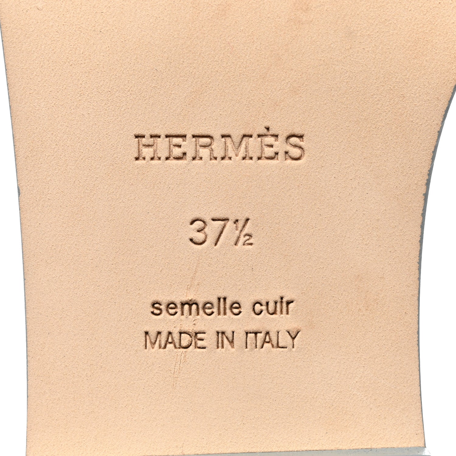 Hermes Epsom Oran Sandals 37.5 Gris Antarctique 8 of 9