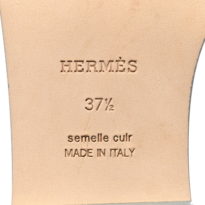 Hermes Epsom Oran Sandals 37.5 Gris Antarctique 8 of 9