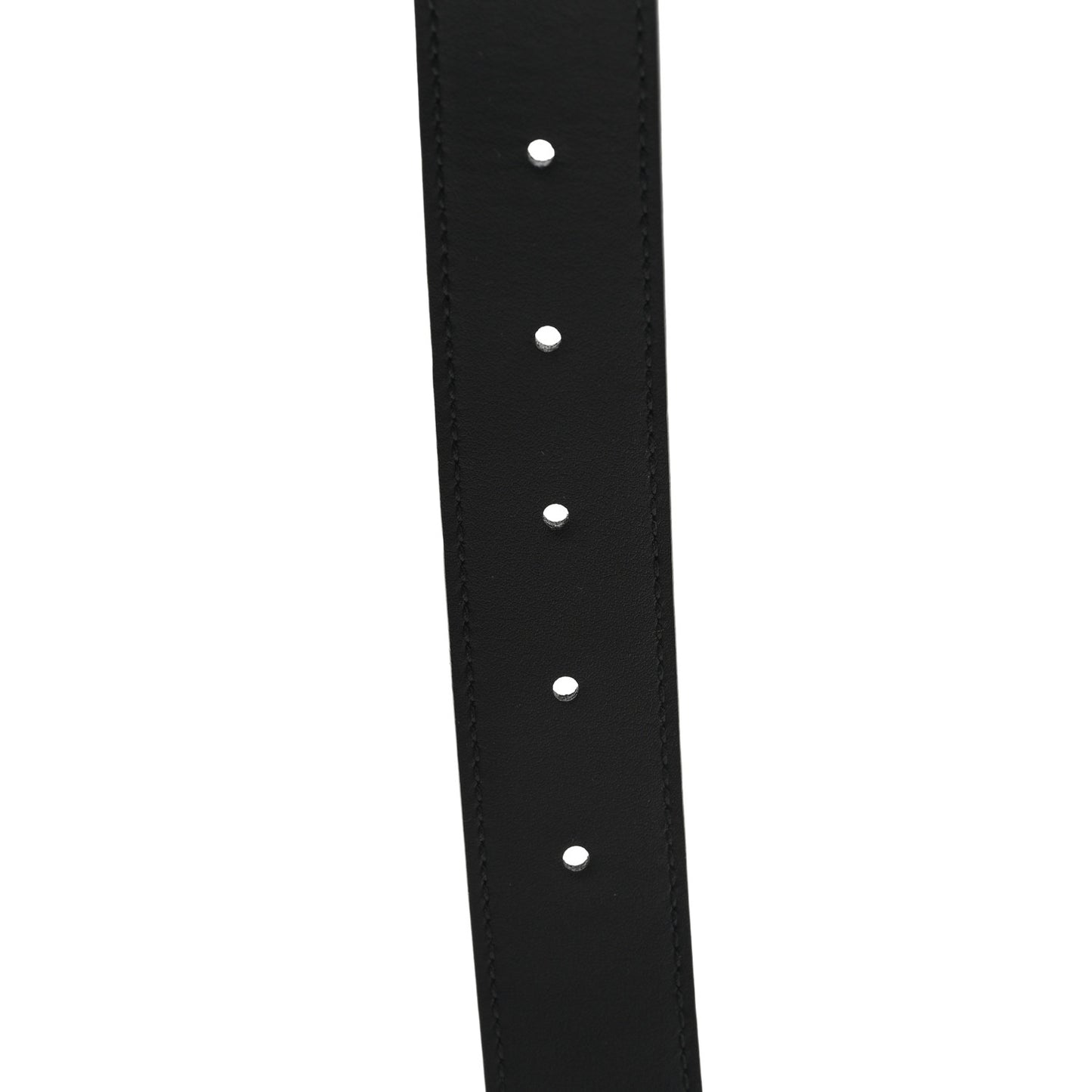 Azalea Calfskin Enamel Monochrome Double G 30mm Belt 105 42 Black