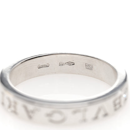 Bulgari 18K White Gold Diamond B.Zero1 Essential Band Ring 58 8.25 4 of 4