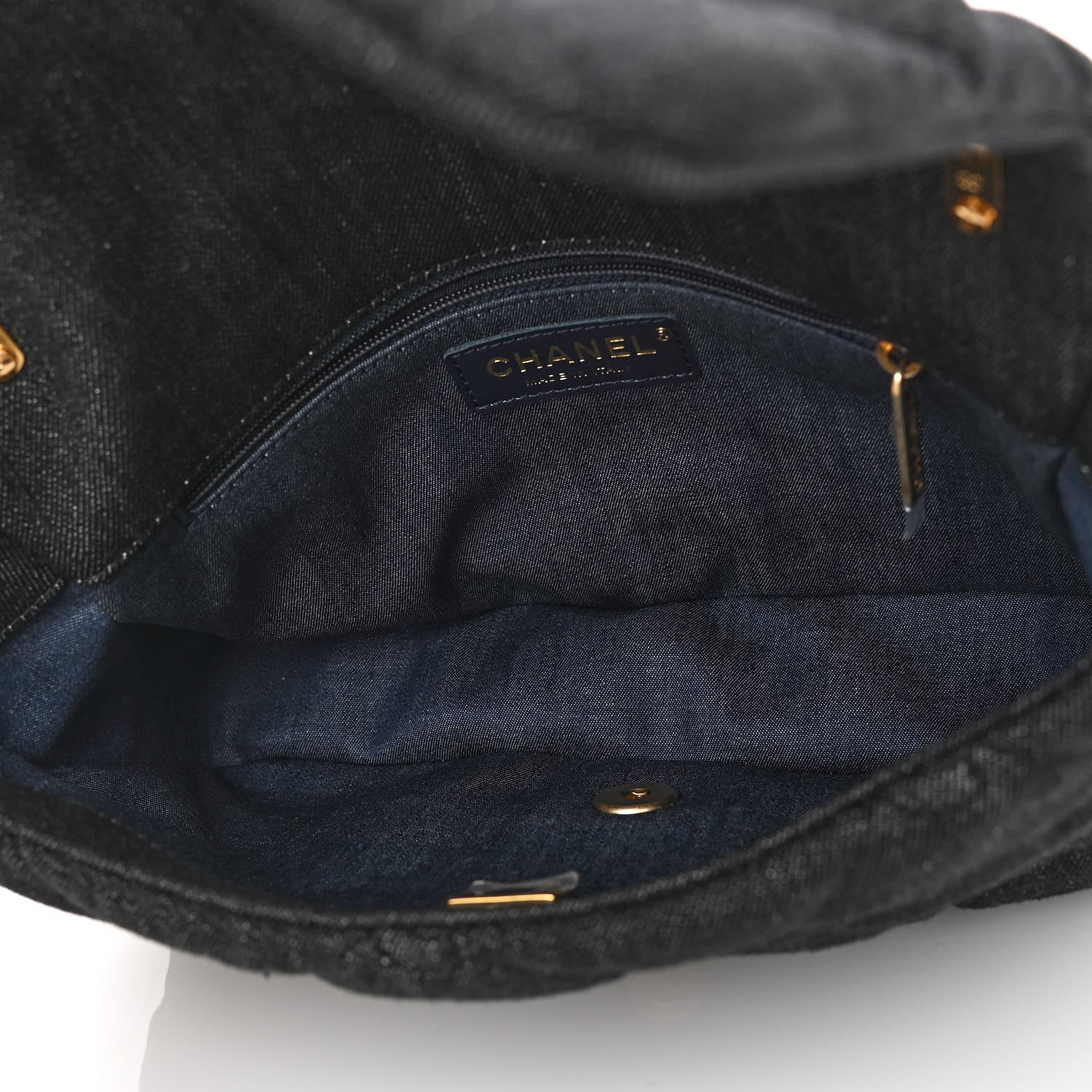 Chanel Denim Quilted Medium Funky Town Flap Black 5 of 11