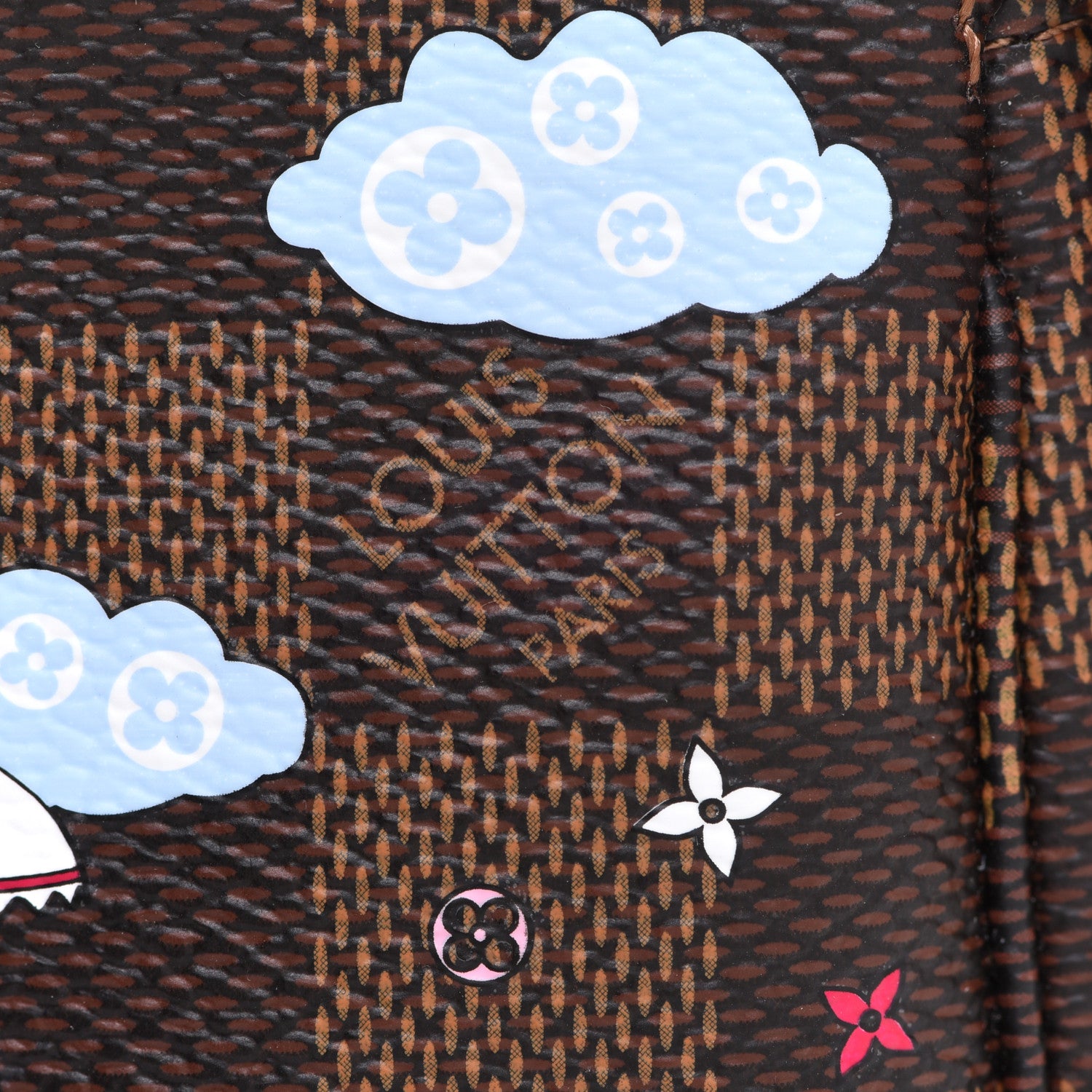 Louis Vuitton Damier Ebene 2020 Christmas Animation Big Wheel Mini Pochette Accessories Rose Ballerine 9 of 10