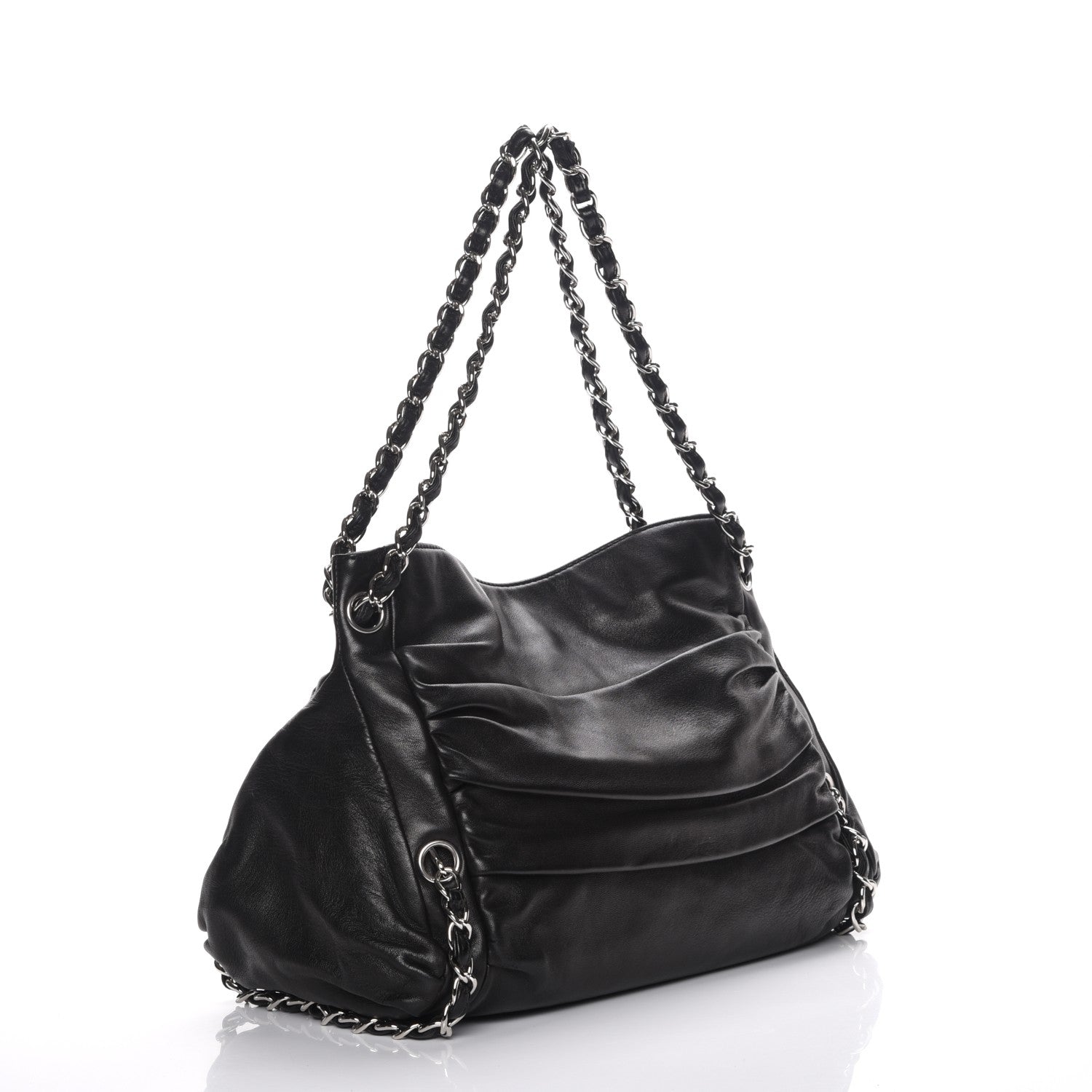Chanel Lambskin Large Sharpei Shoulder Bag Black 3 of 7