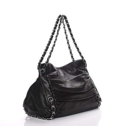 Chanel Lambskin Large Sharpei Shoulder Bag Black 3 of 7