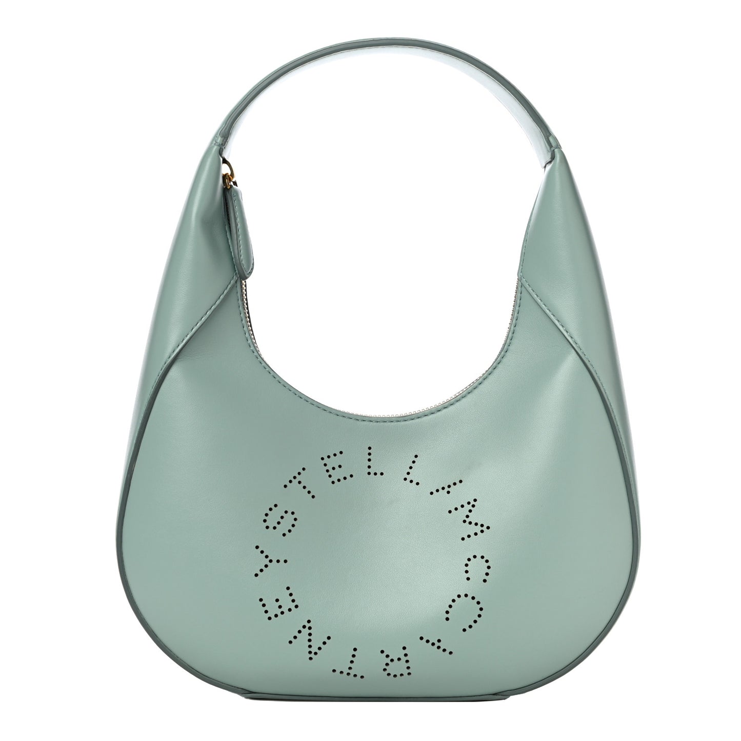 Eco Alter Nappa Perforated Logo Small Hobo Mist