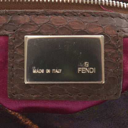 Fendi Python Trim Baguette Bronze 5 of 8