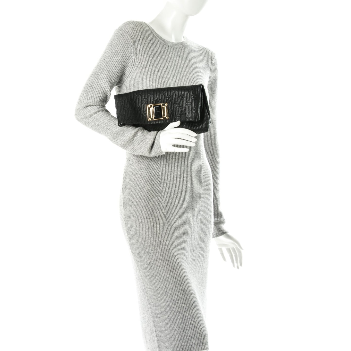 Calfskin Quilted Monogram Altair Clutch Black