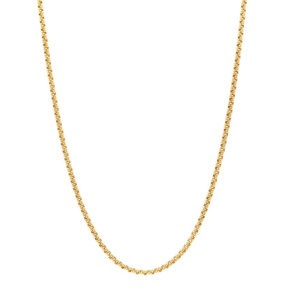 David Yurman 18K Yellow Gold 2.5mm Box Chain Necklace 16" 1 of 4