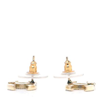 Chanel Crystal CC Earrings Gold 4 of 6