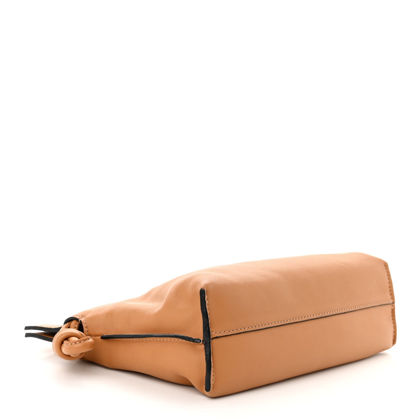 Calfskin Mini Flamenco Knot Clutch Warm Desert