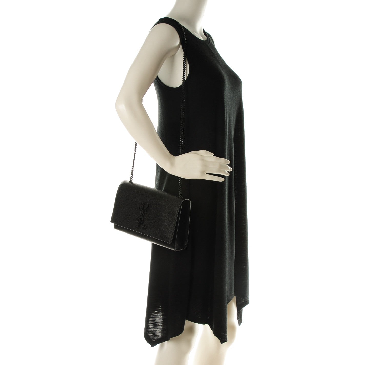Grain De Poudre Medium Star Monogram Kate Satchel Black