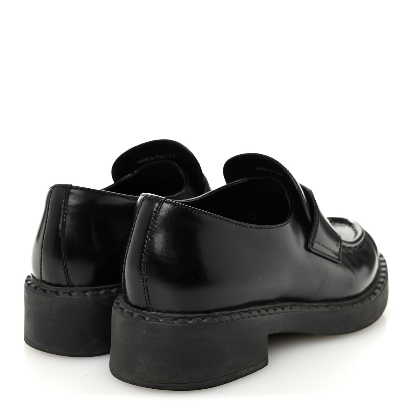 Spazzolato Metal Triangle Logo 40mm Loafers 39 Black