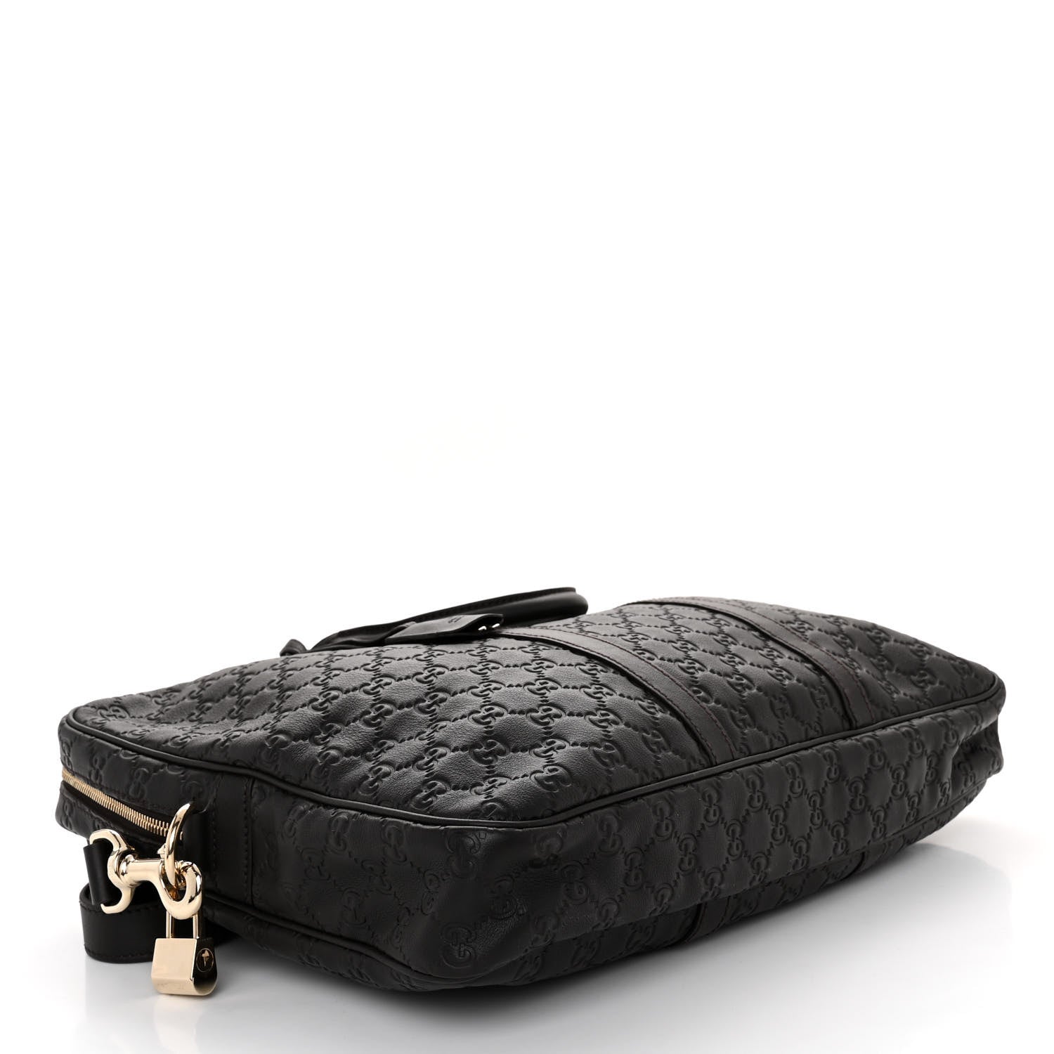 Gucci Guccissima Signature Briefcase Black 4 of 9