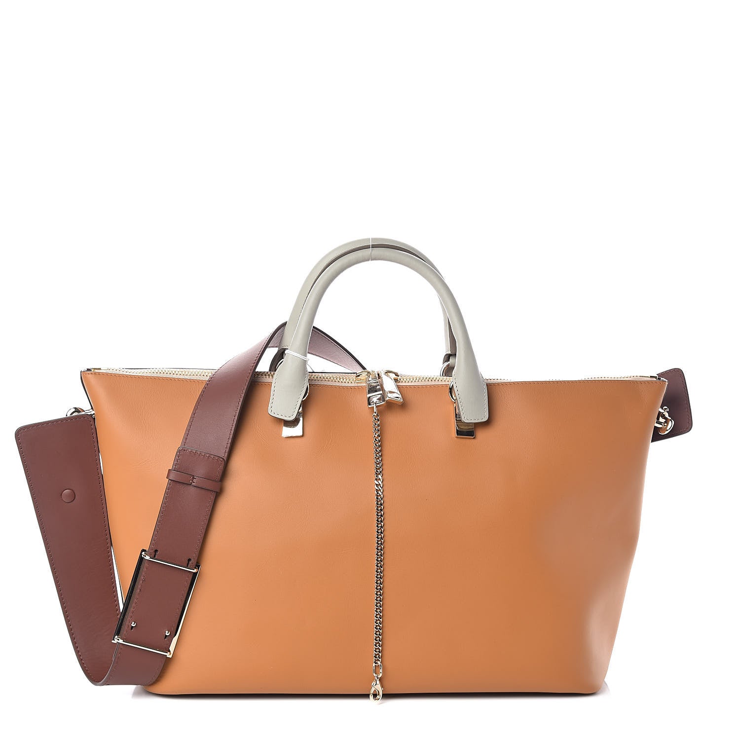Chloe Smooth Calfskin Large Baylee Tote Yummy Cookie 1 of 9