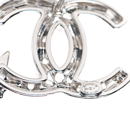 Chanel Crystal CC Starfall Earrings Silver 3 of 5
