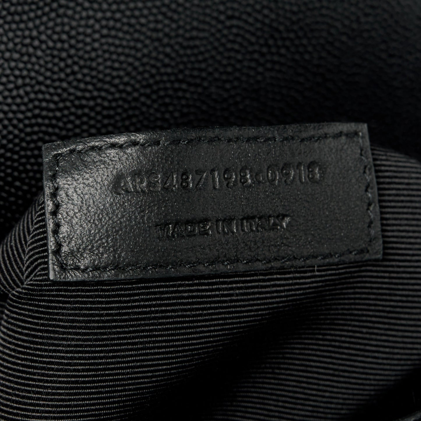 Grain De Poudre Textured Mixed Matelasse Large Triquilt Monogram Satchel Black